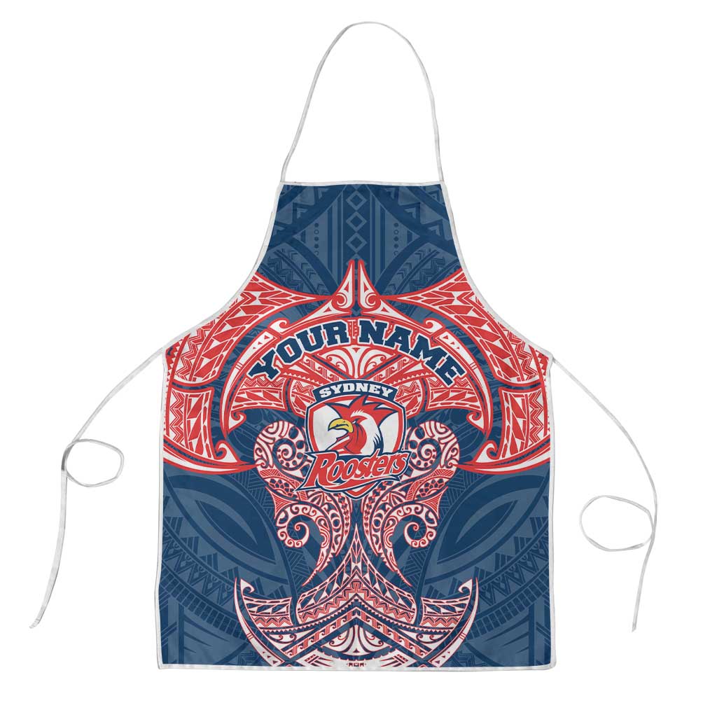 Personalized Sydney Roosters Apron Polynesian Tribal Pattern Style