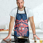 Personalized Sydney Roosters Apron Polynesian Tribal Pattern Style