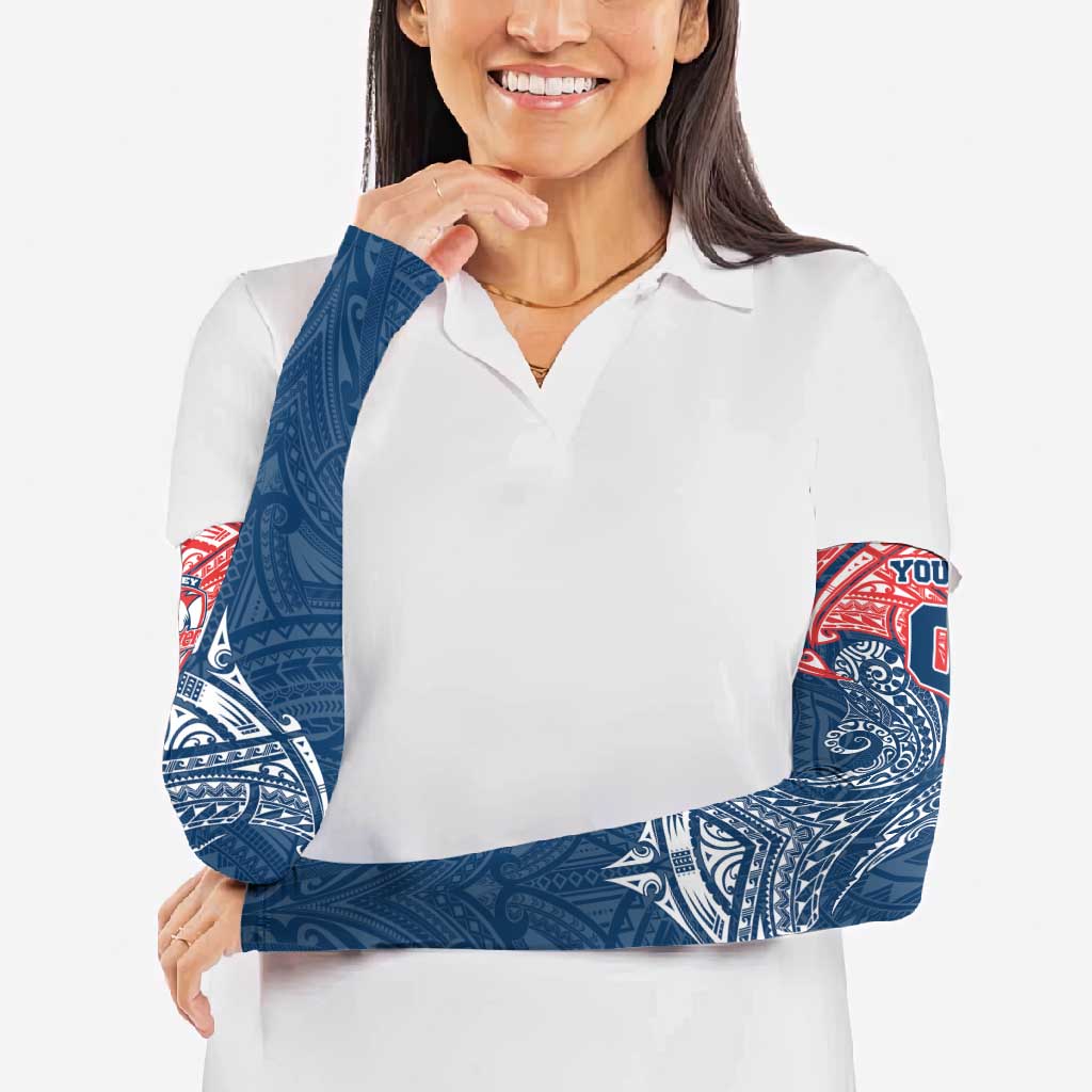 Personalized Sydney Roosters Arm Sleeves Polynesian Tribal Pattern Style