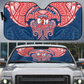 Personalized Sydney Roosters Auto Sun Shade Polynesian Tribal Pattern Style
