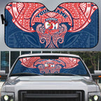 Personalized Sydney Roosters Auto Sun Shade Polynesian Tribal Pattern Style