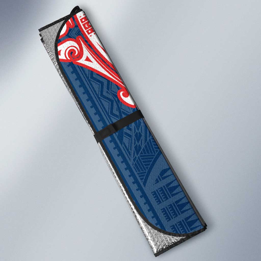 Personalized Sydney Roosters Auto Sun Shade Polynesian Tribal Pattern Style