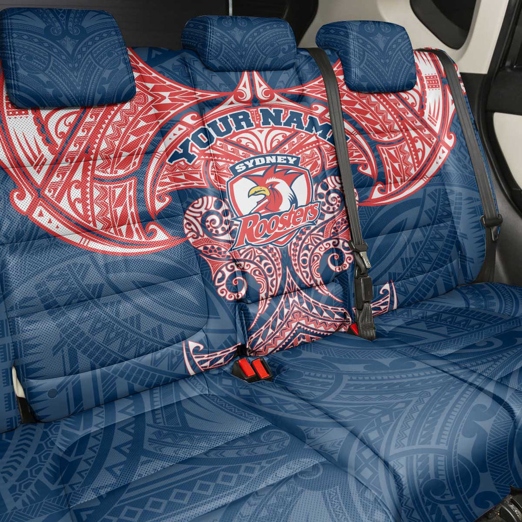 Personalized Sydney Roosters Back Car Seat Cover Polynesian Tribal Pattern Style