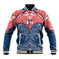 Personalized Sydney Roosters Baseball Jacket Polynesian Tribal Pattern Style