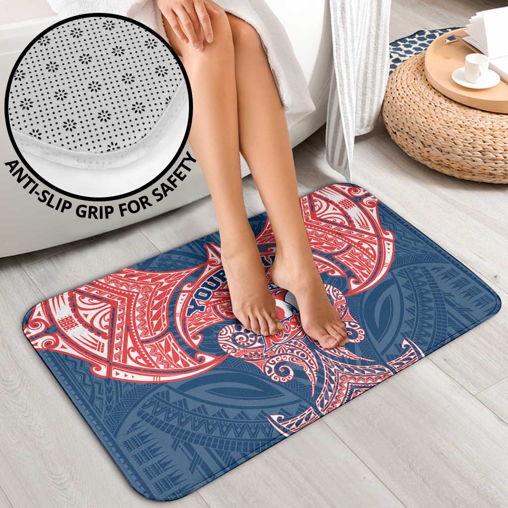 Personalized Sydney Roosters Bathroom Set Polynesian Tribal Pattern Style
