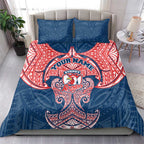 Personalized Sydney Roosters Bedding Set Polynesian Tribal Pattern Style