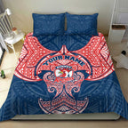 Personalized Sydney Roosters Bedding Set Polynesian Tribal Pattern Style