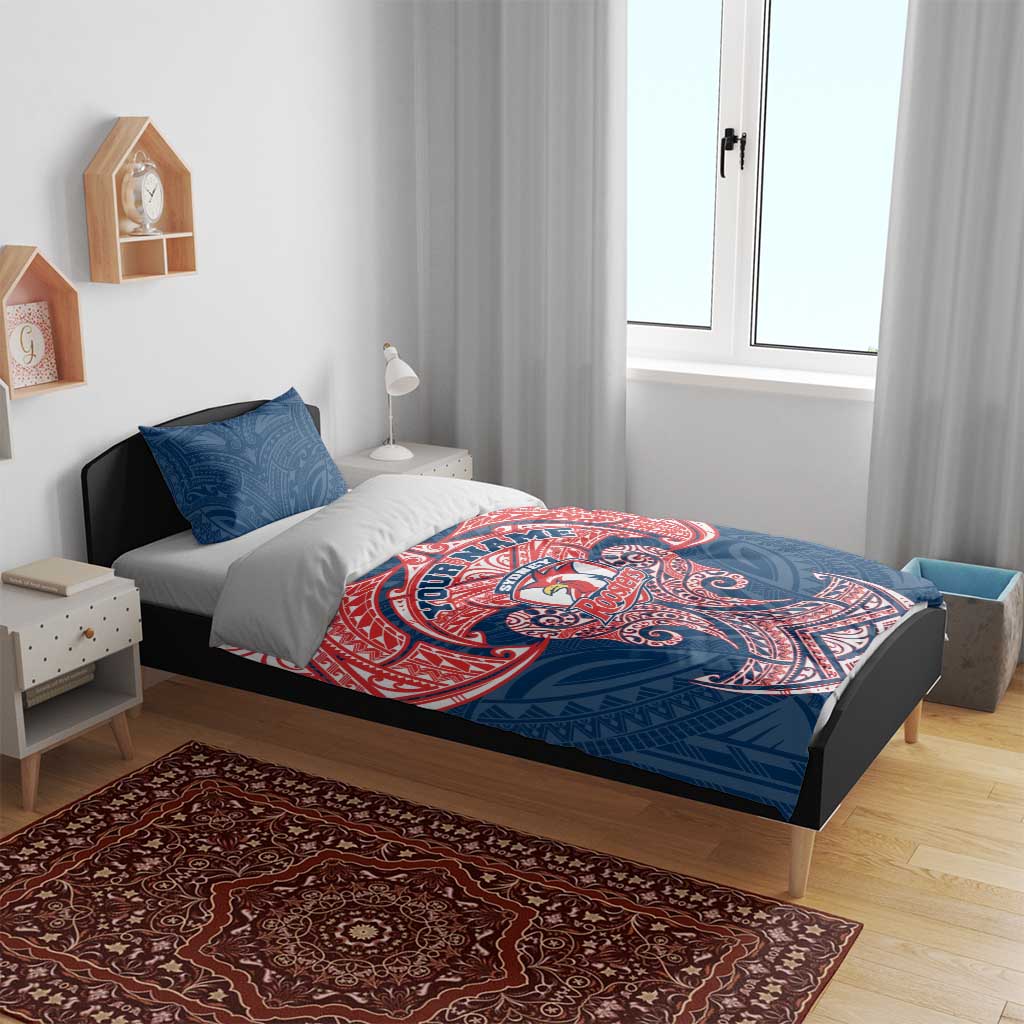 Personalized Sydney Roosters Bedding Set Polynesian Tribal Pattern Style
