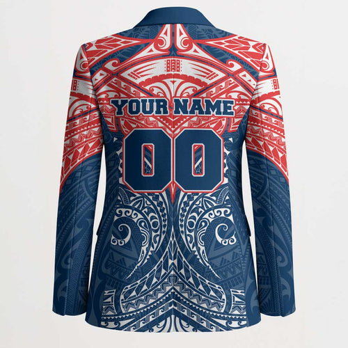 Personalized Sydney Roosters Blazer Polynesian Tribal Pattern Style