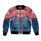 Personalized Sydney Roosters Bomber Jacket Polynesian Tribal Pattern Style