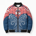 Personalized Sydney Roosters Bomber Puffer Jacket Polynesian Tribal Pattern Style