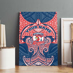 Personalized Sydney Roosters Canvas Wall Art Polynesian Tribal Pattern Style