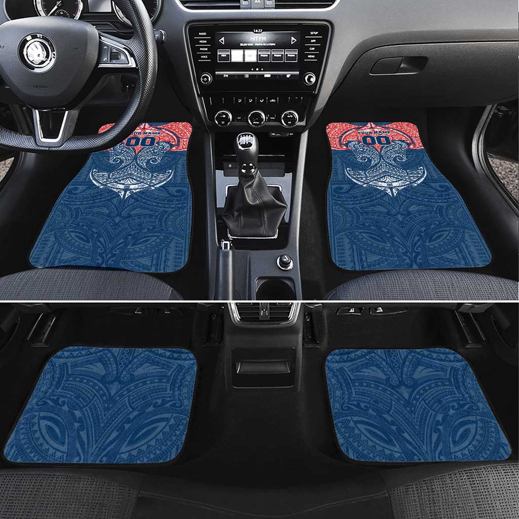 Personalized Sydney Roosters Car Mats Polynesian Tribal Pattern Style