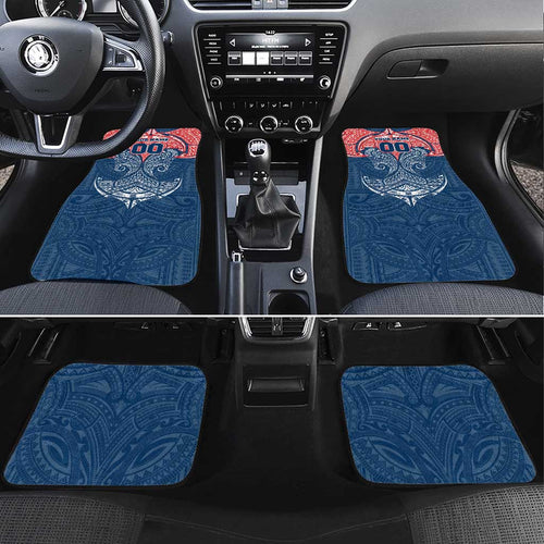 Personalized Sydney Roosters Car Mats Polynesian Tribal Pattern Style