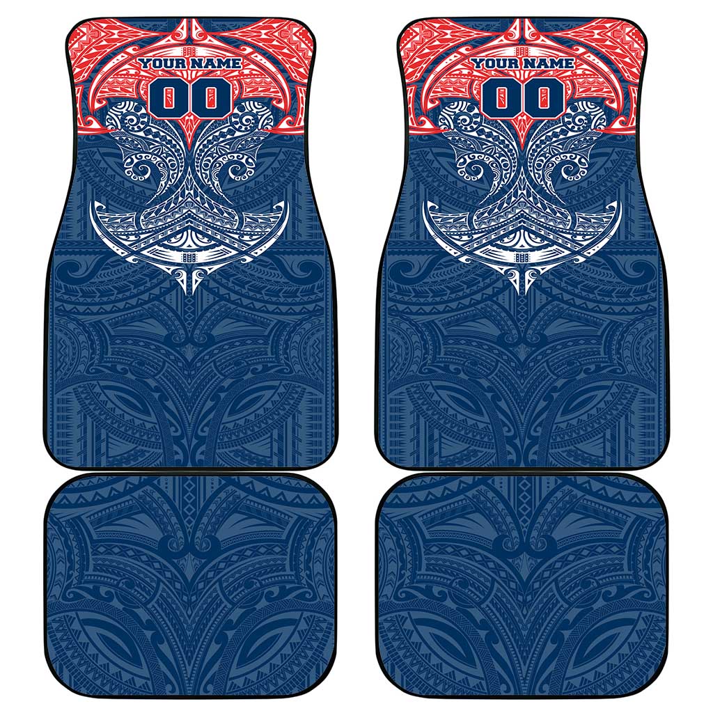 Personalized Sydney Roosters Car Mats Polynesian Tribal Pattern Style