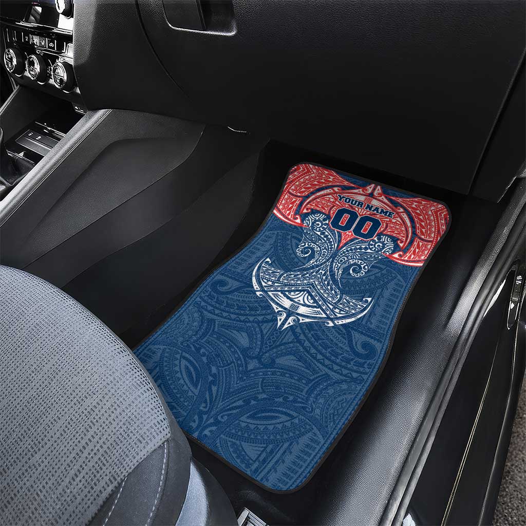 Personalized Sydney Roosters Car Mats Polynesian Tribal Pattern Style