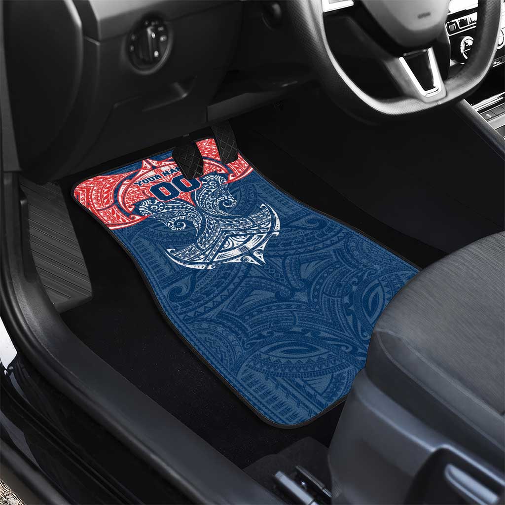 Personalized Sydney Roosters Car Mats Polynesian Tribal Pattern Style