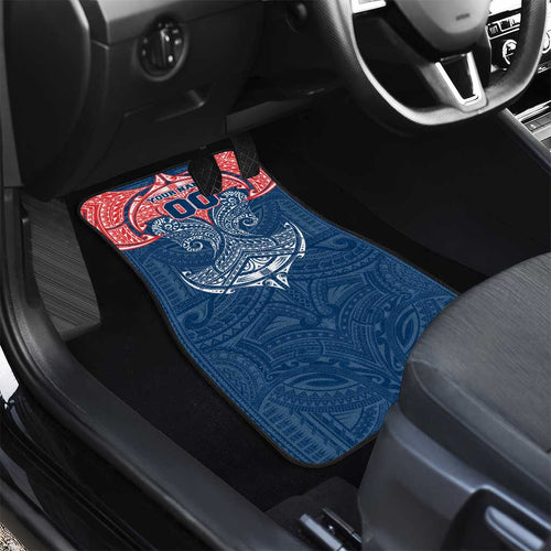 Personalized Sydney Roosters Car Mats Polynesian Tribal Pattern Style
