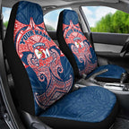 Personalized Sydney Roosters Car Seat Cover Polynesian Tribal Pattern Style