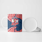 Personalized Sydney Roosters Ceramic Mug Polynesian Tribal Pattern Style