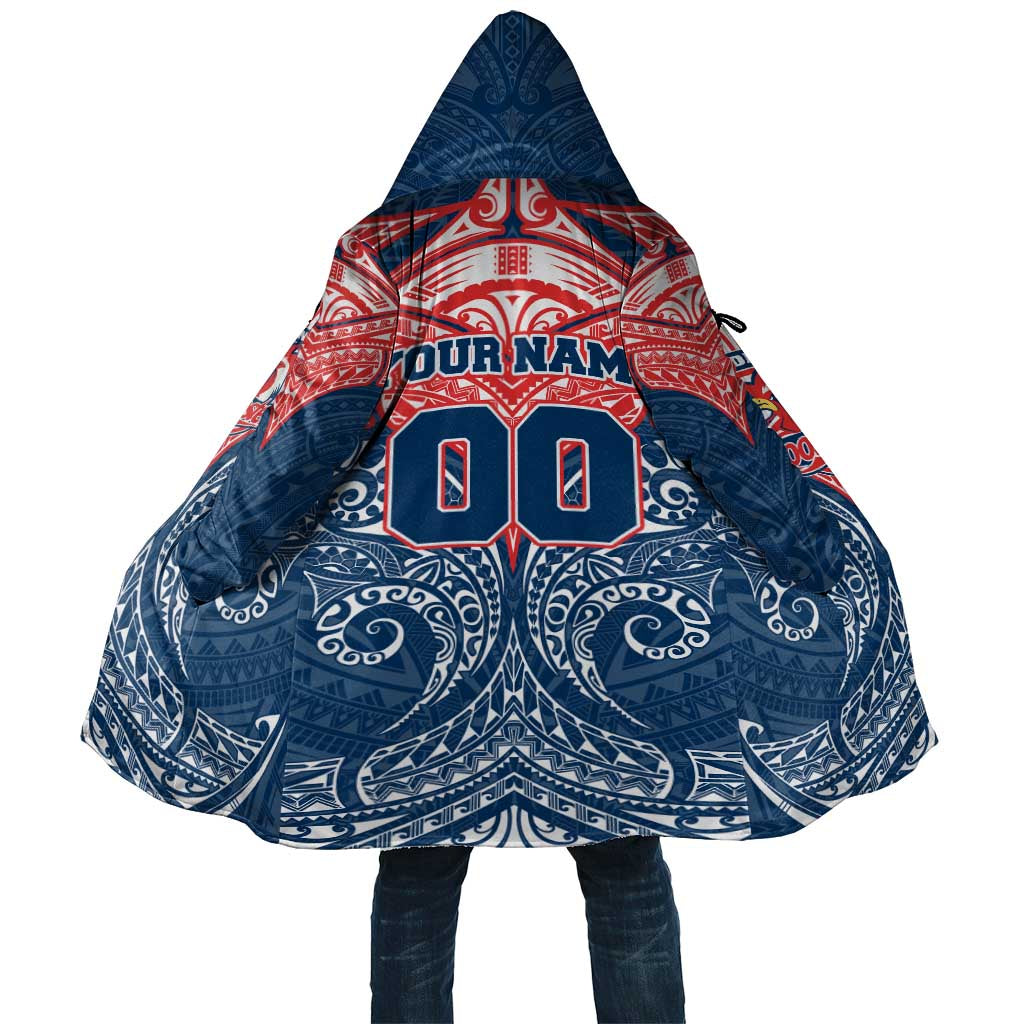 Personalized Sydney Roosters Cloak Polynesian Tribal Pattern Style