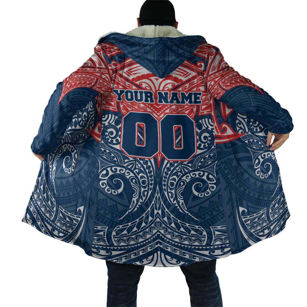 Personalized Sydney Roosters Cloak Polynesian Tribal Pattern Style