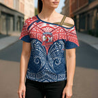 Personalized Sydney Roosters Cross Shoulder Shirt Polynesian Tribal Pattern Style