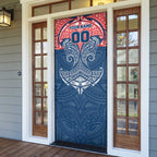 Personalized Sydney Roosters Door Cover Polynesian Tribal Pattern Style