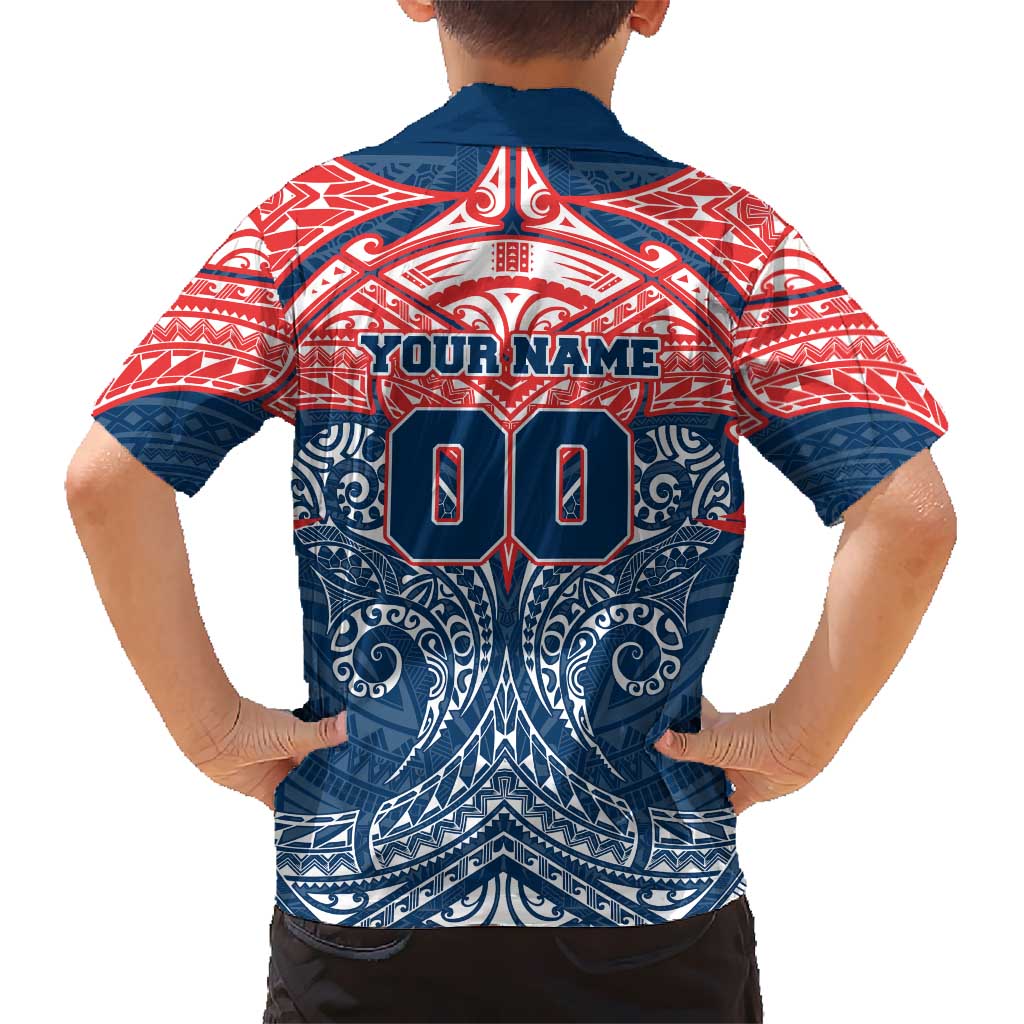 Personalized Sydney Roosters Family Matching Off Shoulder Maxi Dress and Hawaiian Shirt Polynesian Tribal Pattern Style
