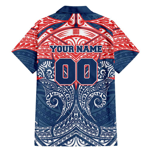 Personalized Sydney Roosters Family Matching Summer Maxi Dress and Hawaiian Shirt Polynesian Tribal Pattern Style