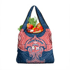 Personalized Sydney Roosters Grocery Bag Polynesian Tribal Pattern Style
