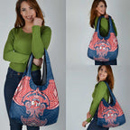 Personalized Sydney Roosters Grocery Bag Polynesian Tribal Pattern Style