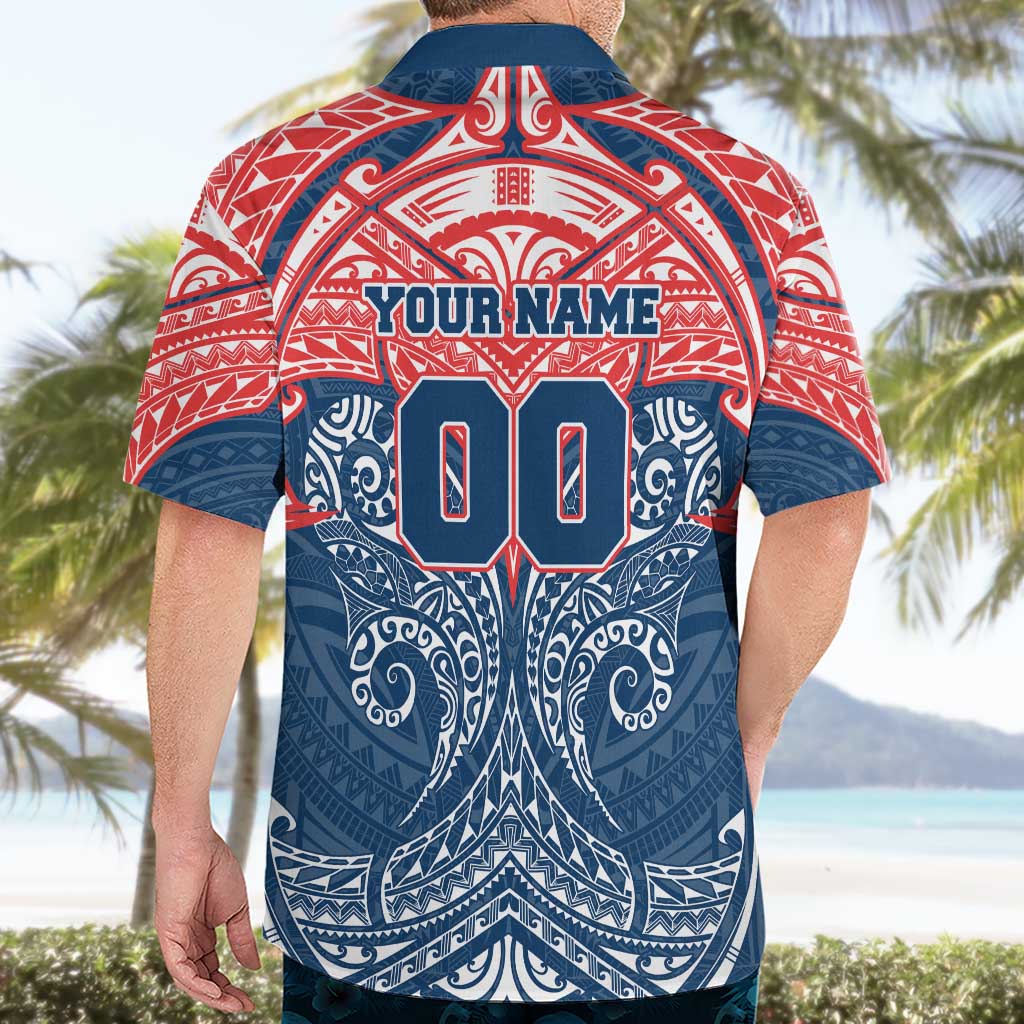 Personalized Sydney Roosters Hawaiian Shirt Polynesian Tribal Pattern Style