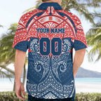 Personalized Sydney Roosters Hawaiian Shirt Polynesian Tribal Pattern Style