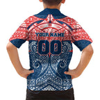 Personalized Sydney Roosters Hawaiian Shirt Polynesian Tribal Pattern Style