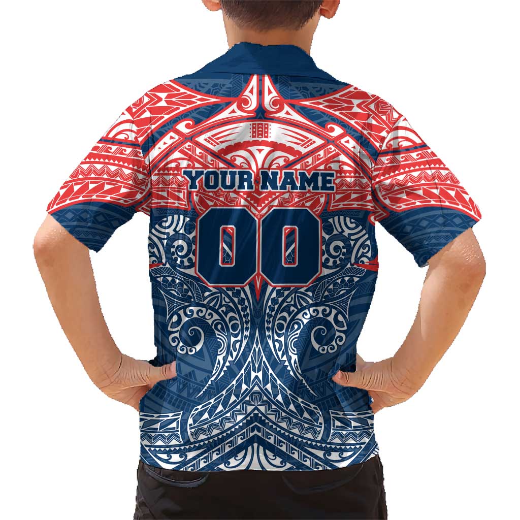 Personalized Sydney Roosters Hawaiian Shirt Polynesian Tribal Pattern Style