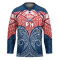 Personalized Sydney Roosters Hockey Jersey Polynesian Tribal Pattern Style