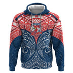 Personalized Sydney Roosters Hoodie Polynesian Tribal Pattern Style