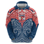 Personalized Sydney Roosters Hoodie Polynesian Tribal Pattern Style