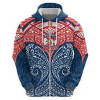 Personalized Sydney Roosters Hoodie Polynesian Tribal Pattern Style