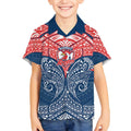 Personalized Sydney Roosters Kid Hawaiian Shirt Polynesian Tribal Pattern Style