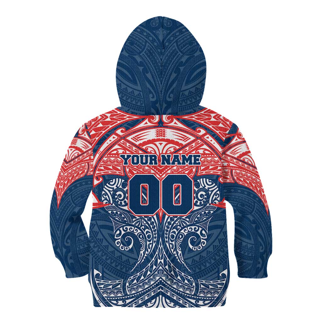 Personalized Sydney Roosters Kid Hoodie Polynesian Tribal Pattern Style