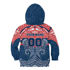 Personalized Sydney Roosters Kid Hoodie Polynesian Tribal Pattern Style