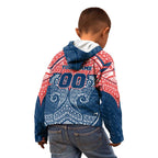 Personalized Sydney Roosters Kid Hoodie Polynesian Tribal Pattern Style