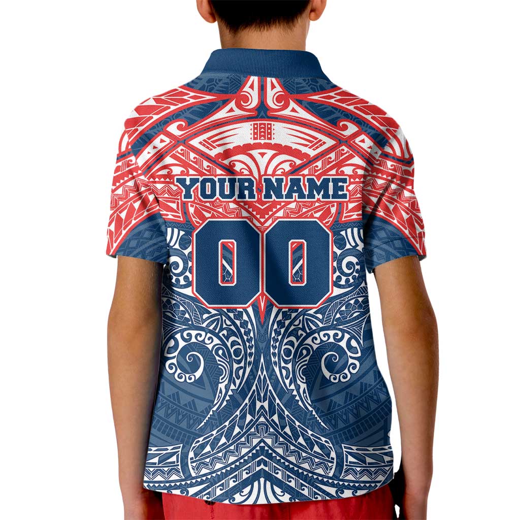 Personalized Sydney Roosters Kid Polo Shirt Polynesian Tribal Pattern Style