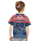 Personalized Sydney Roosters Kid T Shirt Polynesian Tribal Pattern Style
