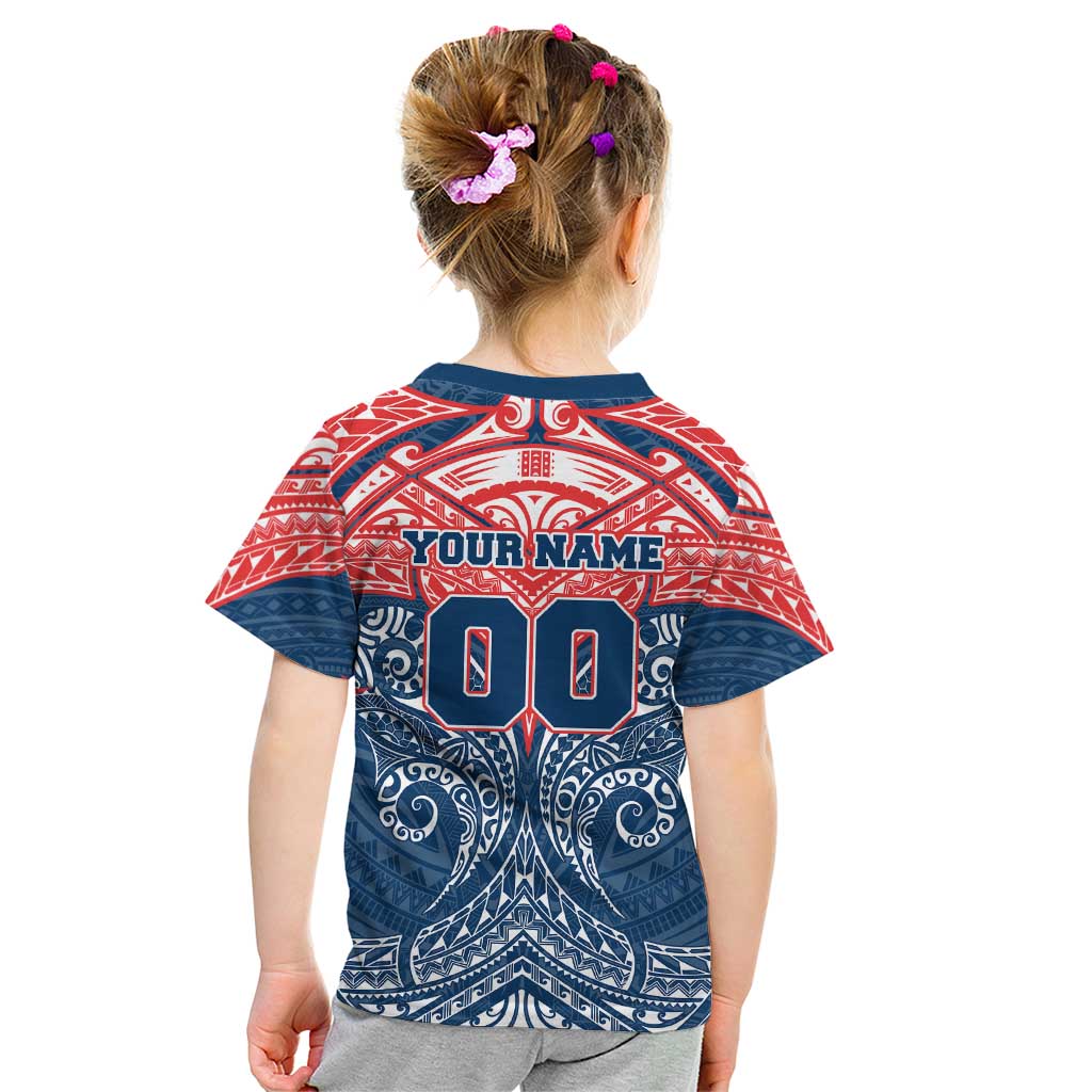 Personalized Sydney Roosters Kid T Shirt Polynesian Tribal Pattern Style
