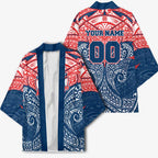 Personalized Sydney Roosters Kimono Polynesian Tribal Pattern Style