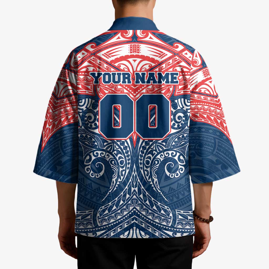 Personalized Sydney Roosters Kimono Polynesian Tribal Pattern Style