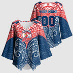 Personalized Sydney Roosters Kimono Sleeve Blouse Polynesian Tribal Pattern Style
